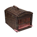 Stable 2 Door Pet Crate Metal Lock Wicker Pet Cat Small Animal Cage